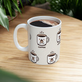 Kawaii Coffee Winter Pattern Ceramic Mug☕