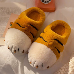 Fluffy Warm Cat Claw Winter Slippers