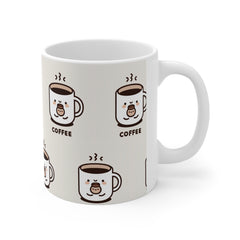 Kawaii Coffee Winter Pattern Ceramic Mug☕