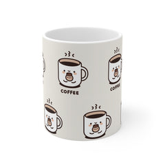 Kawaii Coffee Winter Pattern Ceramic Mug☕