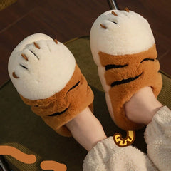 Fluffy Warm Cat Claw Winter Slippers