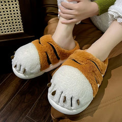 Fluffy Warm Cat Claw Winter Slippers