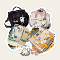 Kawaii Cow College Backpack