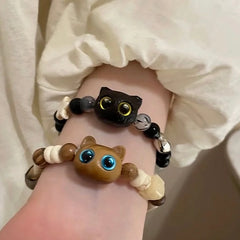 Cute Magical Cat Natural Stone Bracelet