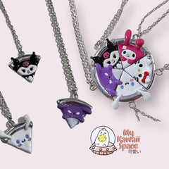 Kawaii Cartoon Pizza Bestie Necklaces