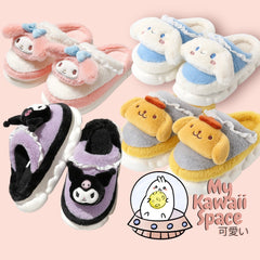 Kawaii Cartoon Fluffy Thick Slippers