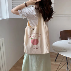 Kawaii Peachy Everyday Tote Bag
