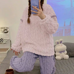 Soft Winter Velvet Pajama Sets