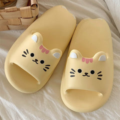 Kawaii Cat Rubber Summer Cloud Slippers