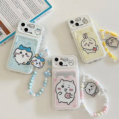 Cute Mochi Animal Wallet Phone Case