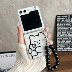 Cute Teddy Bear Phone Case for Z Flip