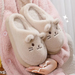 Fluffy Cat Winter Slippers