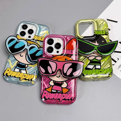 Cute Powerpuff Girls Sunglasses Phone Case