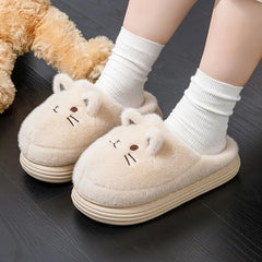 Fluffy Cat Winter Slippers