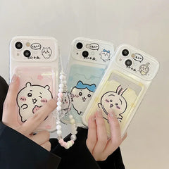 Cute Mochi Animal Wallet Phone Case