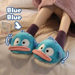 Cute Ugly Fish Winter Fluffy Slippers