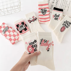 Korean Pink Y2k Vibe Socks