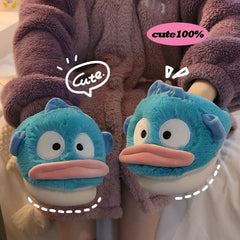 Cute Ugly Fish Winter Fluffy Slippers