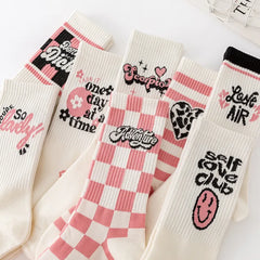 Korean Pink Y2k Vibe Socks