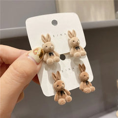Cute Fluffy Bunny Earrings