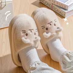Fluffy Cat Winter Slippers