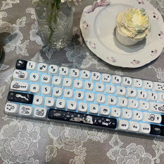 White Cute Cat MOA Keycap