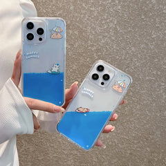 Cute Puppy Quicksand Ocean Phone Case
