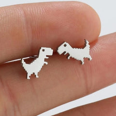 Cute Digital Dinosaur Earrings