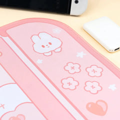 Large Kawaii Pink Bunny Switch Mousepad