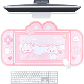 Large Kawaii Pink Bunny Switch Mousepad