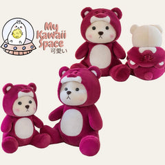 Kawaii Strawberry Teddy Bear Plush