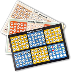 360pcs/3 pack Credit Card Reward Stickers