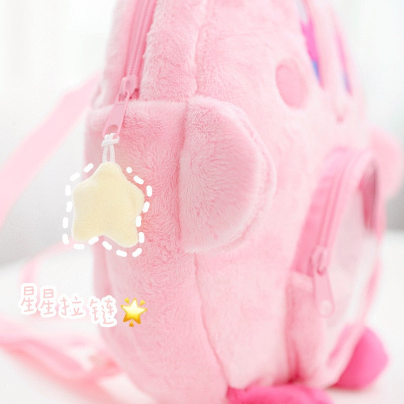 Kawaii Kirby Star Plush Backpack