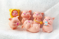6Pcs Cute Pig Figurines