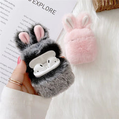 Cute Fluffy Bunny Airpods Case