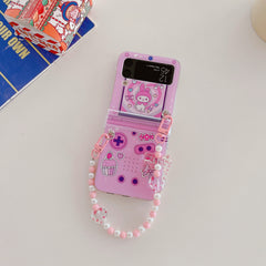 Kawaii Cartoon Wrist Chain Z Flip Case