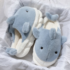 Fluffy Shark Warm Winter Slippers