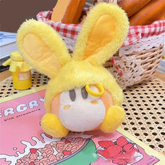 Kawaii Kirby Bunny Plush Keychain
