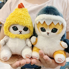 Kawaii Shark Tempura Cat Keychain