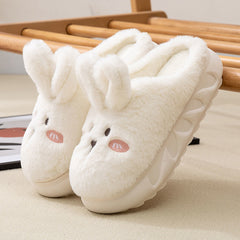 Fluffy Platform Bunny Slippers