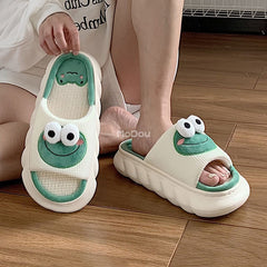 Cute Frog Thick Slippers