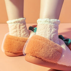 Peachy Fluffy Slippers