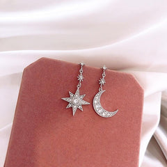 Star Moon Dangle Earrings