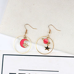 Starry Night Moon Drop Earrings