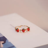Strawberry🍓 Rhinestones Rings