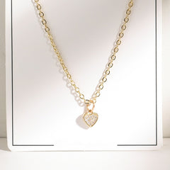 Elegant Heart Gold Necklace