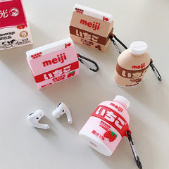 Kawaii Milk Box Airpods Case