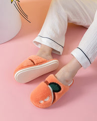 Kawaii Fruit and Food Plush Slippers