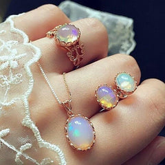 Royalty Opal Crystal Jewelry Set