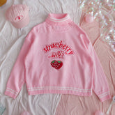 Kawaii Strawberry🍓 Milk🥛 Kitted Schoolgirl Sweater
